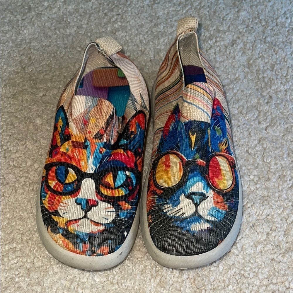 Colorful Cat Print Shoes